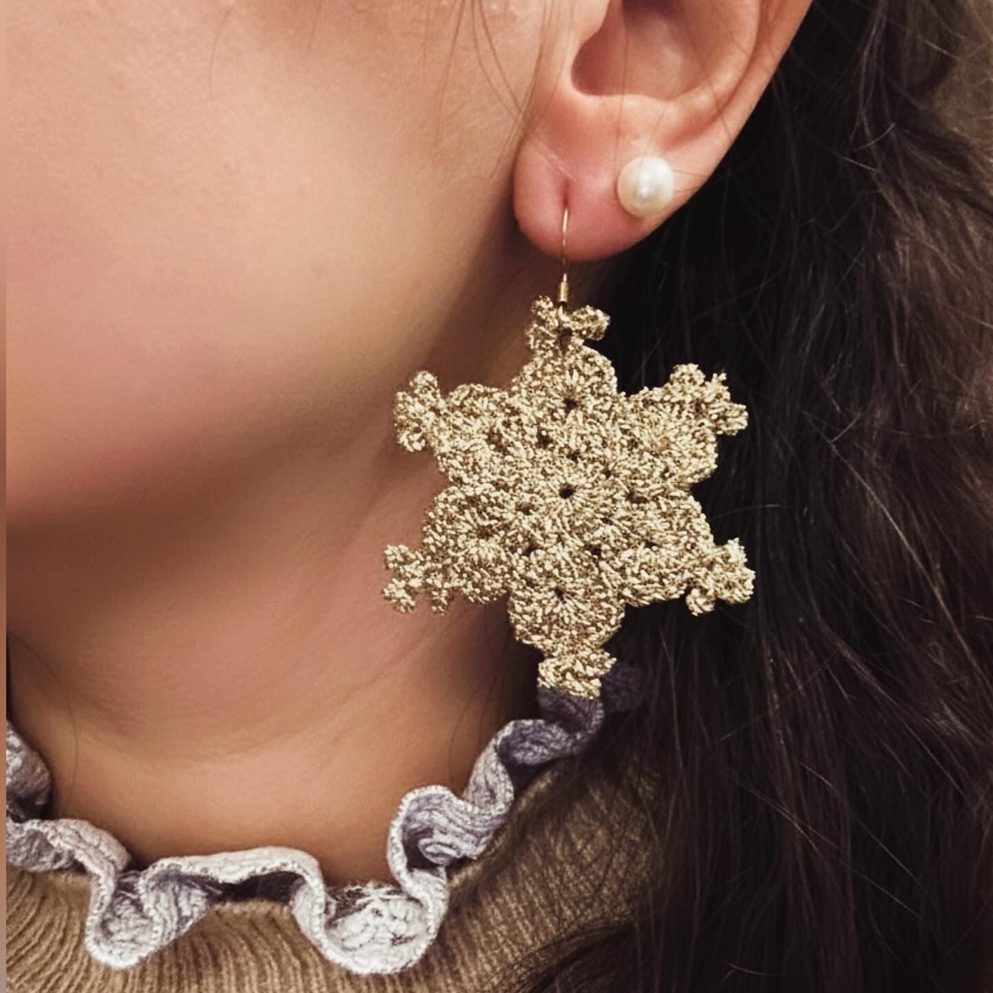 Orecchini Neve Dorata